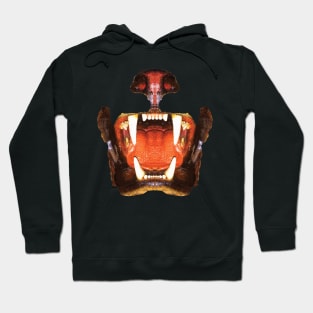 roaring mouth of the beast, in colors suitable Hoodie